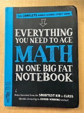 Everything You Need to Ace Math in One Big Fat Notebook - Blue & Black